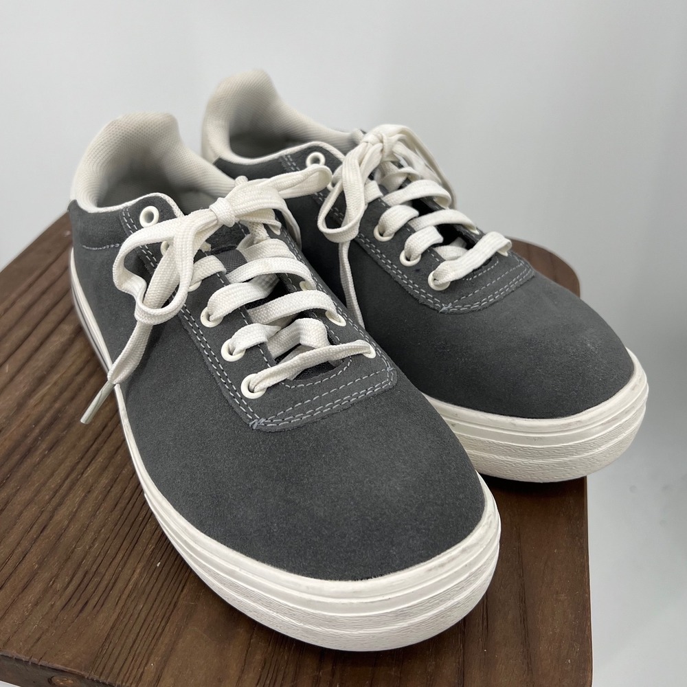 Brahma EnduroPro Grey Leather Anti-Fatigue Sneakers Womens‎ 7.5